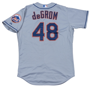 2015 Jacob deGrom Game Used New York Mets Road Jersey Used On 6/7/15 (MLB Authenticated & Mets COA)